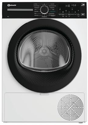 Bauknecht BD 8C WBS Wärmepumpentrockner / 8 kg/EEK A+++ / Precision Dry - Intelligentes Trocknen/Inverter Motor/HomeWhiz App - schnelle und intuitive Bedienung/Trommelbeleuchtung
