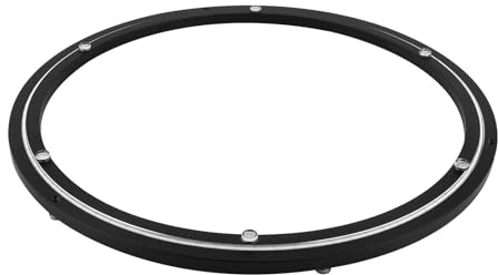 TamBee 50,8 cm Lazy Susan Lagerbasis, 204,1 kg Tragfähigkeit, robuster Dämpfer Drehtellerring, Lazy Susan Hardware für Esstisch, DIY-Projekte (schwarz)