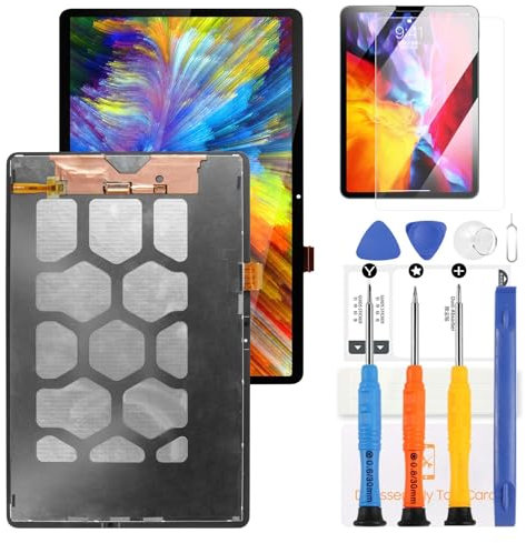 LCD Bildschirm für Samsung Galaxy Tab S7 FE 2021 T730 Bildschirm Ersatz SM-T730 SM-T733 SM-T736 12,4 Zoll LCD Display Touchscreen Digitizer Glas Montage Reparaturset Schwarz