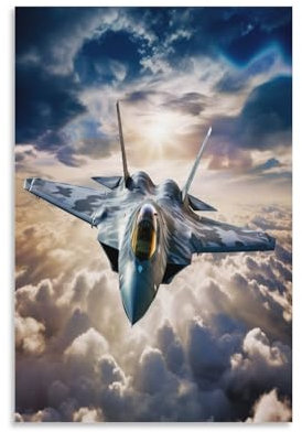 Jet Fighter Tableau Décoratif Imprimé Sur Toile Street Art Graffiti Toile Peinture Mur Art Affiches Et Impressions Inspiration Oeuvre Aircraft Photo Pour Salon Décor Cadeau De Noël 16x24inch(40x60cm)