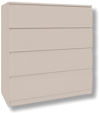 SoDREAMER Kommode mit 4 Schubladen | Kashmir 90 cm Ideal für Schlafzimmer, Wohnzimmer, Kinderzimmer und Büro | Geräumige Kommode| Modernes Design | 90 x 97 x 40 cm