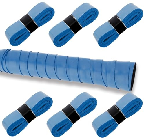 Griffband Tennisschläger Badmintonschläger,6 Stück Tennisband Für Schläger,Griffband Squash Schläger,Badminton Schläger Griff Tape,Für Tennisschläger,Badminton Schläger,Golfstange,Baseball,Blau