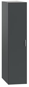 möbelando Eckschrank >MRK Multiraumkonzept< Schrägschrank Graphit, 40x185x54 cm, mit Drehtür, 4 Einlegeböden, Made in Germany, zerlegt, modern für Flur, Büro, Waschküche, Garderobe