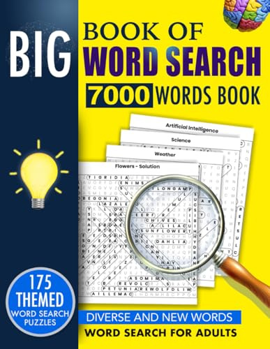 Big Book of Word Search: 7000 Words Book | 175 Themed Word Search Puzzles For Adults (Word Search Challenge Quest)