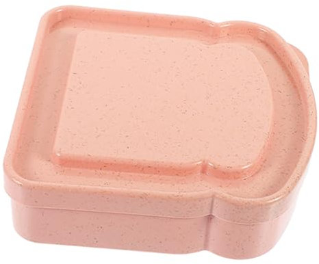 FUNOMOCYA Fiambrera Portatil Guardián Del Sándwich Largo Contenedor De Sándwich Reutilizable Portátil Contenedores De Comida Con Tapas Cajas De Sándwich Loncheras Para El Plastico Rosa