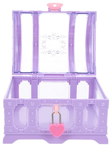 Boîte à Bijoux pour Fille Serrure, Organisateur Transparent pour Bijoux | 1 Set, Abs Pourpre, Grosse Capacité, Rangement et Présentation, pour Boucles D’oreilles