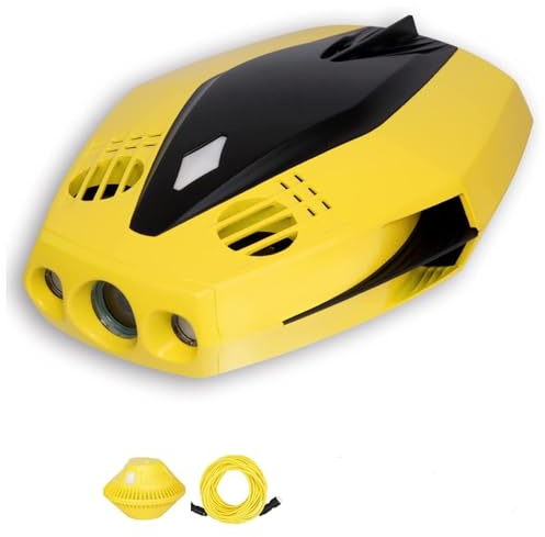 GXGSDM Underwater Drone, Underwater Detector, Drone With Camera, 1080p Full HD, Mobile Phone/remote Control (dual Control), 4 Accessories Selection, Real-time Viewing(A)