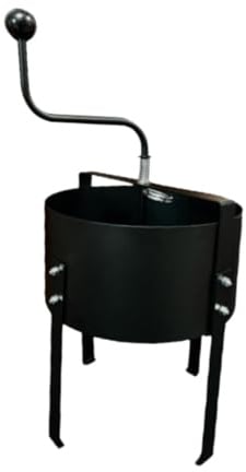 vreplrse Strumento per setacciare il terreno con manovella rotante 56x41cm Setaccio per compost robusto e ispessito