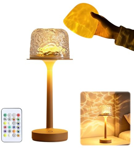 CEWROM Waterproof Mood Shower Lampe - Badezimmer Lichtprojektor mit 16 Farben Ozeanwellenprojektor, Wasserdicht LED Tischleuchte Touch & Fernbedienung für Bathroom Badezimmerbeleuchtung