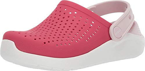 Crocs Literide Clog K, Zoccoli Unisex-Bambini e Ragazzi, Red Poppy White, 29/30 EU