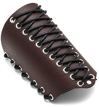 MILAKOO PU Lederarmschützer mit Schnürung Lederarm-Rüstungs Bogenschütze Manschette verstellbar