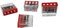 Wago 2273-204 - Morsetti di giunzione compatti, Ø 0,5 – 2,5 mm², 4 pin, trasparente/rosso