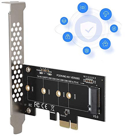 Tangxi M.2 PCIe PCI-E Adapter, M.2 auf PCI-E3.0 X1 Erweiterungskarte, M2 SSD NGFF NVME (m Schlüssel) auf PCIe 3.0 x 1 Adapter mit Low Profile Bracket für Desktop PCI Express Slot