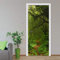 DRBTMT Türtapete Selbstklebend TürPoster - 3D Grüner Wald 90x210cm - Fototapete Türfolie Poster Tapete Abnehmbar PE Schälen und Stock Wandtapete zum Wohnzimmer Küche Schlafzimmer Wandaufkleber