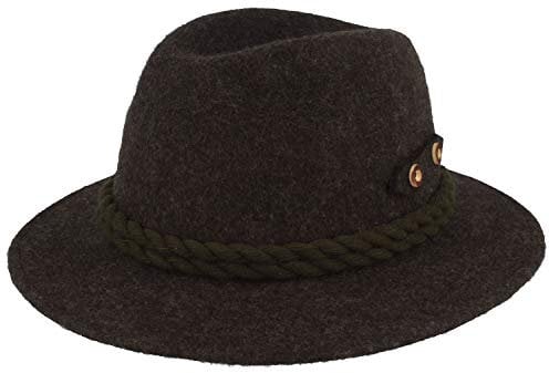 Faustmann Hüte Herren Trachtenhut schwarz 'Hirschhorn', schwarz, (grau, L)