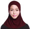 Lazzboy Schal Beading India Hat Muslim Ruffle Cancer Chemo Wrap Cap Scarf Hijab Kopftuch Für Muslimische Frauen Kopfbedeckung Solide Weiche Maxi(Wein)