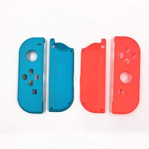 Sostituzione Full Housing Faceplate Handle Case Cover Batteria Middle Frame Shell Piastra per Switch Controller (Rosso e Blu)