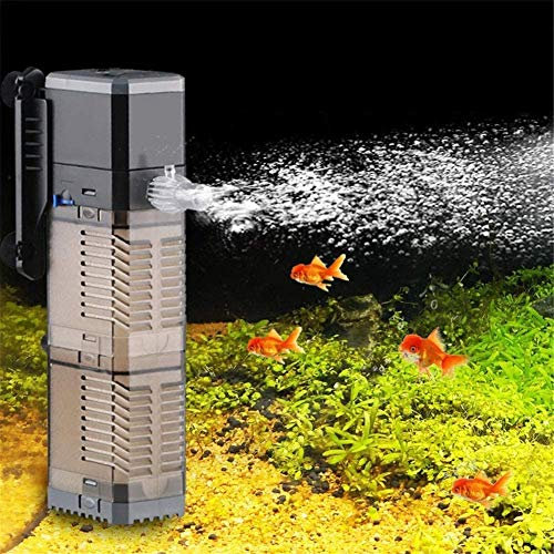 SUNSUN GRECH CHJ602 Aquarium-Tauchpumpe für Aquarien, 600 l/h, 8 W, max. 1,3 m, Höhe 3-in-1, für Aquarien, CHJ-602 600 l/h