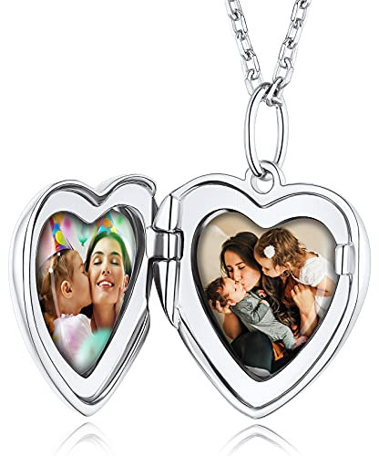 Personalised Locket Necklace Gifts for Women Girl Christmas Anniversary Family Photos Necklace