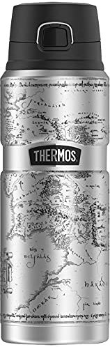 The Herr der Ringe Metallic-Mittelerde-Karte, Thermos, Edelstahl, vakuumisoliert & doppelwandig, 680 ml