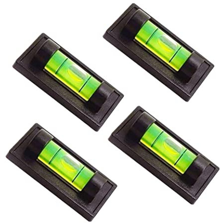 Lot de 4 niveaux à bulle magnétiques pour camping-car, camion, caravane, camping, machines, caméra d'action, platine, trépied, phonographe (lot A)