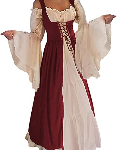 Aibaowedding Renaissance Kleid Damen Mittelalter Kleid Mittelalter Kostüme Damen(bur,s/m)