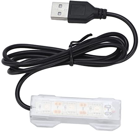 Tnfeeon Aquarium-Licht, USB-Lade-Kunststoff-Mini-Aquarium-Licht Hohe Helligkeit Buntes LED-Licht für Korallen-Wasserpflanzen und Fischhaltung