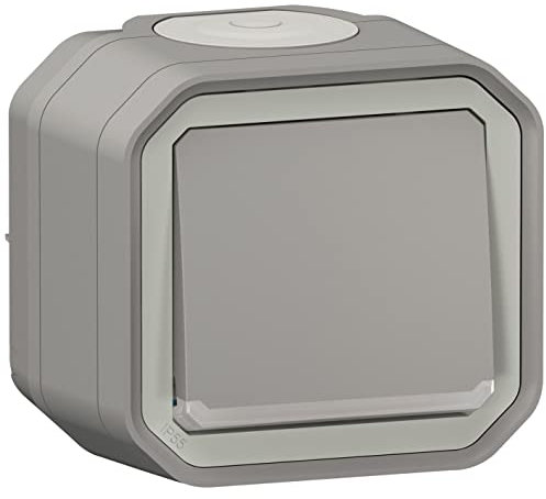 LEGRAND | Poussoir Lumineux Plexo, Étanche IP55, Résistance Aux Chocs IK08, Prêt À Installer En Saillie