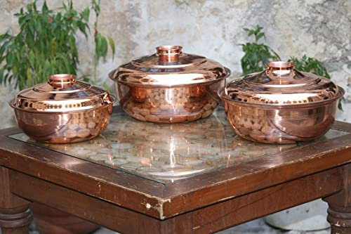 Set di pentole in rame fatti a mano, / stoviglie, pentole in rame (30X30)