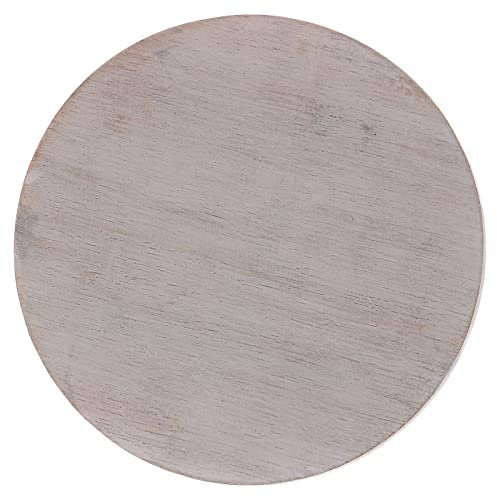 Holyart Piatto portacandele in Legno Avorio 10 cm