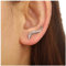 Yheakne Boho Wave Ear Climber Ohrringe Silber Wave Ball Crawler Ohrringe Minimalistische geometrische Ohrringe Vintage Wave Ear Sweep Ohrringe Schmuck für Frauen und Mädchen