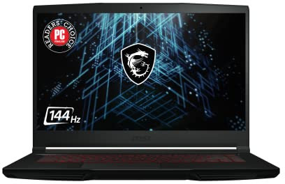 MSI GV63 15.6 144Hz Gaming Laptop Intel Core i5-11400H GTX1650 8GB 512GB NVMe SSD Win11 - Black (11SC-825)