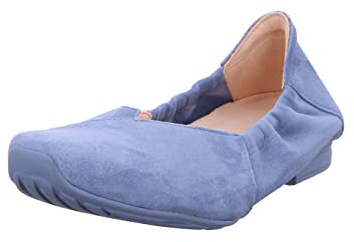 Think! Damen Gaudi_3-000733 Nachhaltige Wechselfußbett Ballerinas, 8000 Denim, 38.5 EU