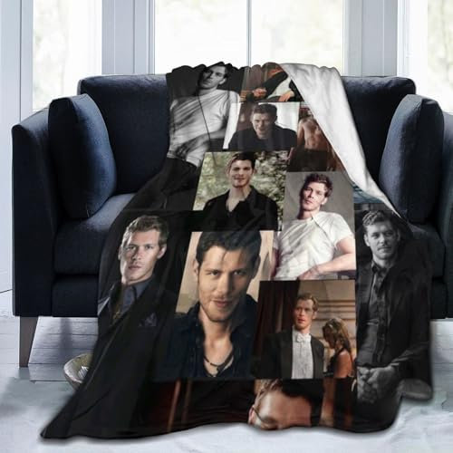 Kuschelige Plüsch-Klaus-Thow-Decke Mikaelson-Flanelldecke, Bettwäsche, warmes Fleece, weiche Decke für Sofa, Couch, Wohnzimmer, Büro, Auto, Camp, Stranddecken, 127 x 102 cm