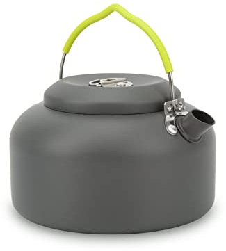 Gugxiom Bouilloire de camping - Cafetière pour camping - 1,3 l - Pour randonnée en plein air - Pot de camping portable - Cafetière pour camping et camping