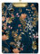 Autumn Nature Klemmbretter mit Blumenmuster, Marineblau, Acryl, hübsche Klemmbretter für Frauen, A4 Buchstabengröße 32,5 x 22,9 cm, Goldclip