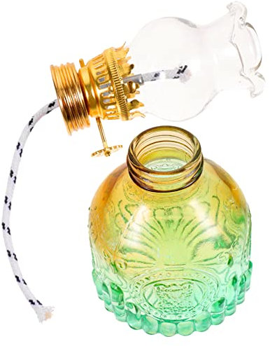 Operitacx Petroleumlampe Aus Glas Dekorative Öllampe Öllaterne, Petroleumlampe Paraffin Lampenöl Sturmlaterne Alte Öllampe Rustikale Petroleumlampe Retro-tischlampe China Draussen Büro