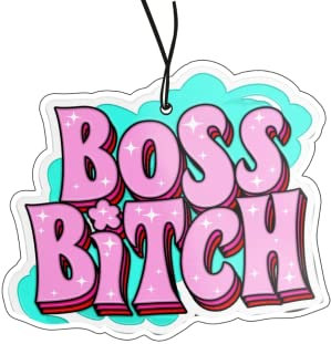 2x Boss Bitch Duftbaum Auto lustig Frauen, Auto Duftspender pink, Duftbaum Auto tuning, car air freshener, Duftanhänger Auto, Duftbaum Set Auto