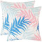 SK Studio Outdoor Kissenbezug, 2 Stück Wasserdicht Kissenhülle UV Schutz Zierkissenbezug aus Polyster für Garten Sofa Wohnzimmer Bett Blau Rosa, 45x45cm