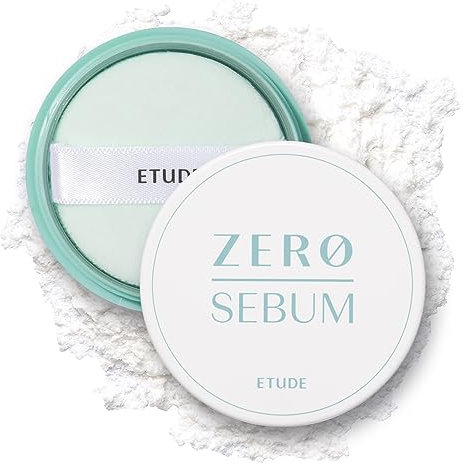 Etude House Zero Sebum Trockenpulver 4g Neu (23AD) | Leichtes, ölkontrollierendes, talgfreies, loses Gesichtspuder mit 80% Mineralien | Langlebig für Fixierung oder Grundierung