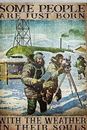 Weather Forecasters Some People are Just Born with The Weather Their Souls, 30,5 x 20,3 cm, Vintage-Poster, Wanddekoration, Kunst, Geschenk, Retro-Bild, Metallschild