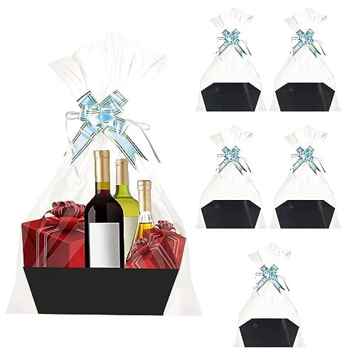 Geschenkkörbe leer，geschenk körbchen，körbe für geschenke，präsentkorb leer，Für Urlaub-Geburtstag, Hochzeit, Weihnachten, Valentinstag, Erntedankfest, Ostern, Halloween, [5er-Pack]