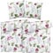 Pure Label Blumen Bettwäsche 4teilig 135x200 cm mit einem 2er Set Kissenbezüge 80x80 cm - Traumhaft weiches Bettwäsche-Sets 135 x 200 cm in weiß aus 100% Baumwolle mit YKK Reißverschluss
