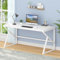 Mudmasa Schreibtisch Modern Computertisch PC Tisch Bürotisch Weiß, Holz Tisch für Arbeitszimmer, Schlafzimmer, Metallgestell Arbeitstisch für Home Office, Büro, Gaming Tisch 152 x 60 x 75.5cm