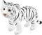 BRUBAKER Tiger Kuscheltier - 30 cm Stofftier - Baby Plüschtier Raubkatze Stehend - Kinder Plüsch Spielzeug - Weiß