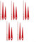 CWOQOCW 5-teiliges Uhrenzeiger-Set, aus Aluminium, Aluminium, Zeiger-Kits, DIY-Reparaturteile, Ersatzuhr-Reparatur (rot)