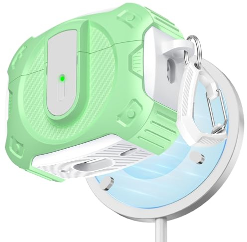 RFUNGUANGO Kompatibel mit AirPods Pro 2/1 Generation Schutzhülle (2023/2022/2019) mit Reinigungsset, 2024 Neue Schutzhülle mit Weltraum-Motiv, kompatibel mit MagSafe,Avocado