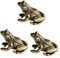 ABOOFAN 3 Pièces Ornement Décoratif De Bureau en Forme De Grenouille Solide en Laiton Rétro Sculptures De Jardin De Grenouilles Décoration Extérieure Grenouille Théière Grenouille Golden
