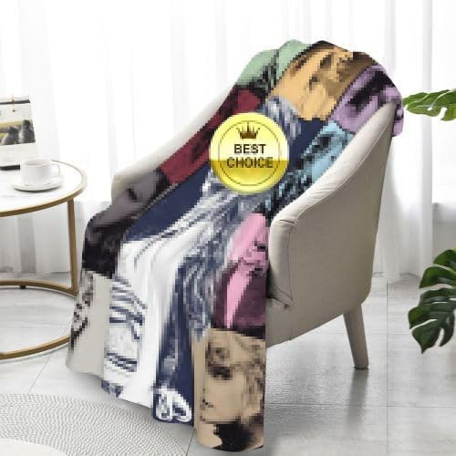 wewrassafasf Decke, Weiche Warme Fleece-Decke, Flauschige Dekorative Decke für Sofa Couch Bettwäsche Wohnzimmer (Bunt, 150cm*130cm)