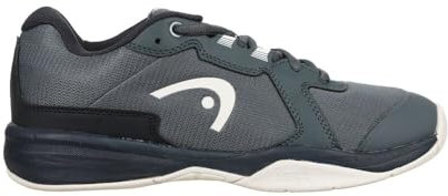 HEAD Kinder-Hallenschuhe Sprint 3.5 Carpet Junior DGBL, Gr. 36, Dunkelgrau mit glatter weißer Sohle